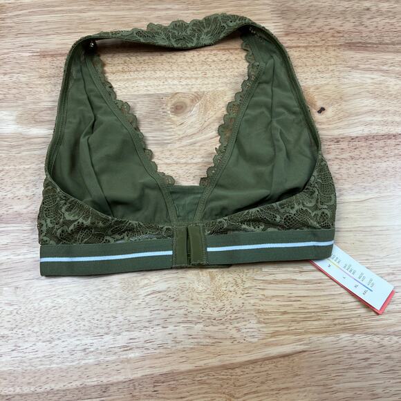 Colsie Women's Lace Olive Green Lace Halter Bralette - XS - NWT - Picture 6 of 6